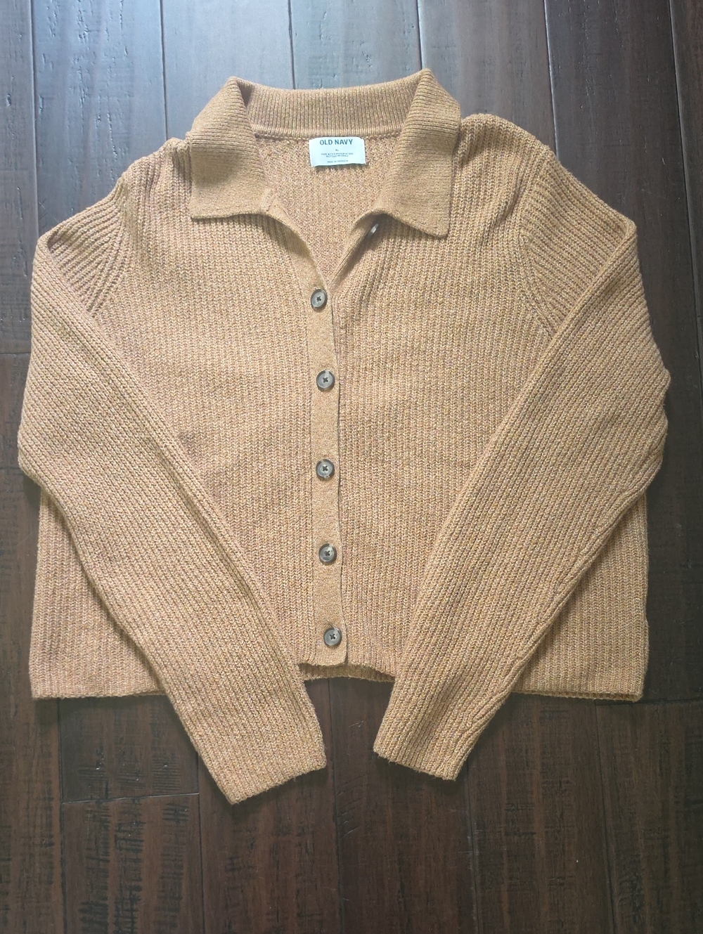 Old Navy Knit Button-Front Cardigan Brown XL Like New